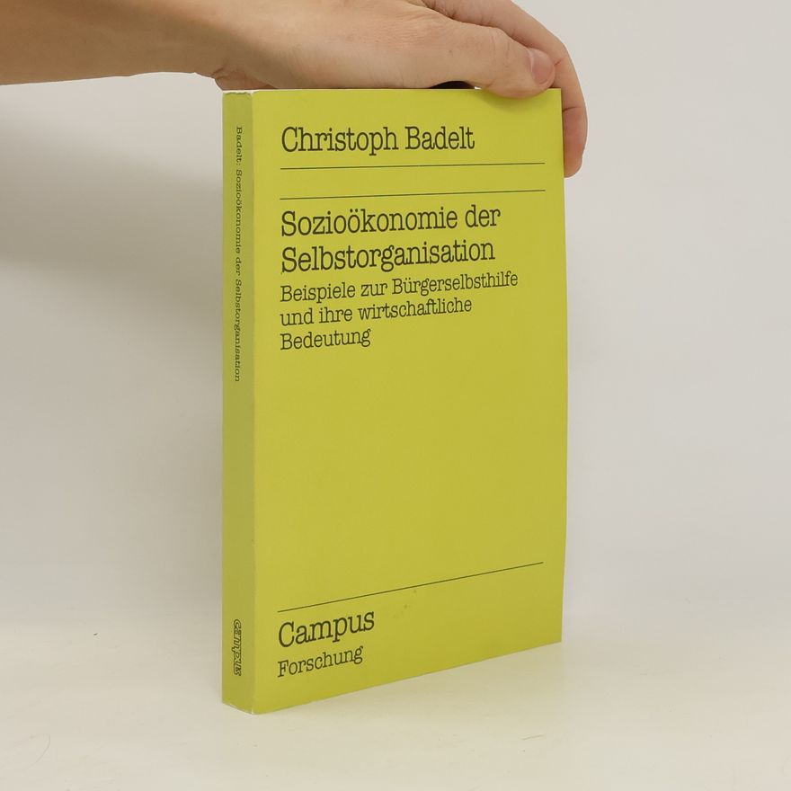 Christoph Badelt Sozioökonomie der Selbstorganisation
