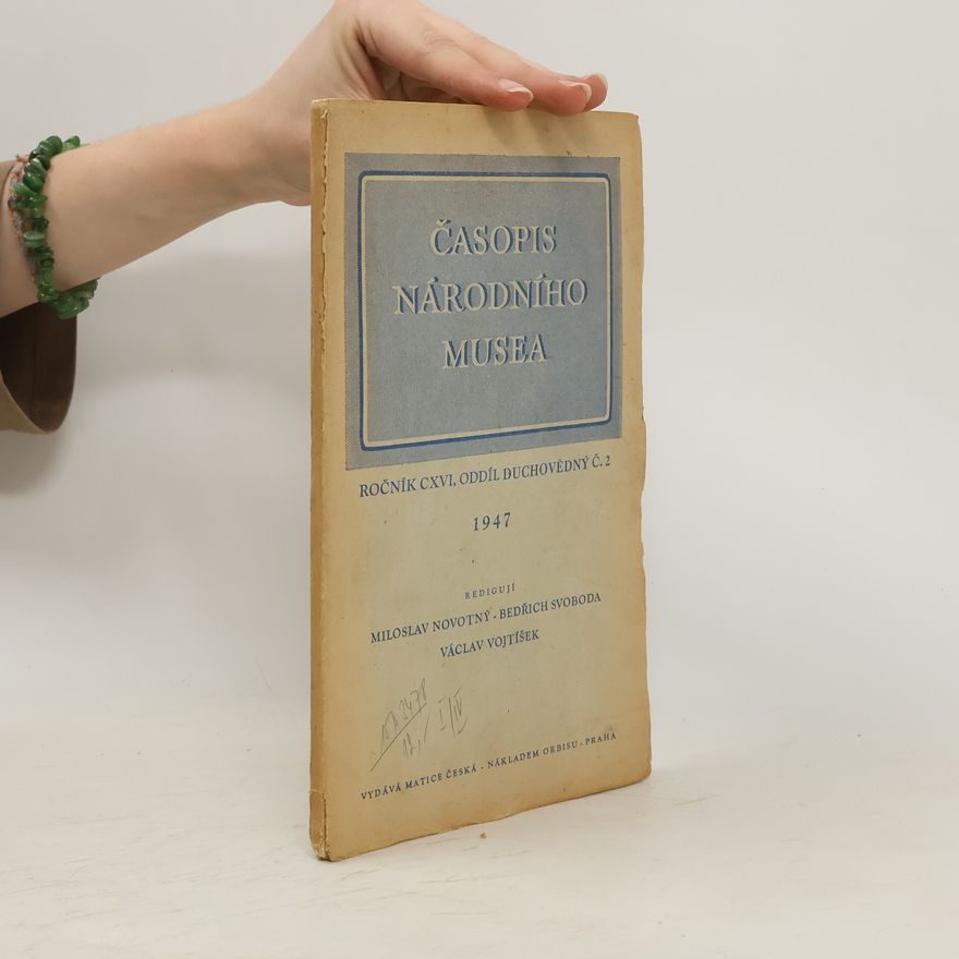 Bedřich Svoboda Časopis Národního musea 2/1947