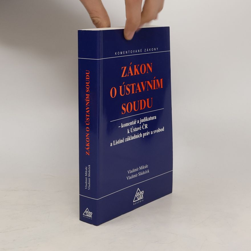 Vladimír Mikule Zákon o Ústavním soudu