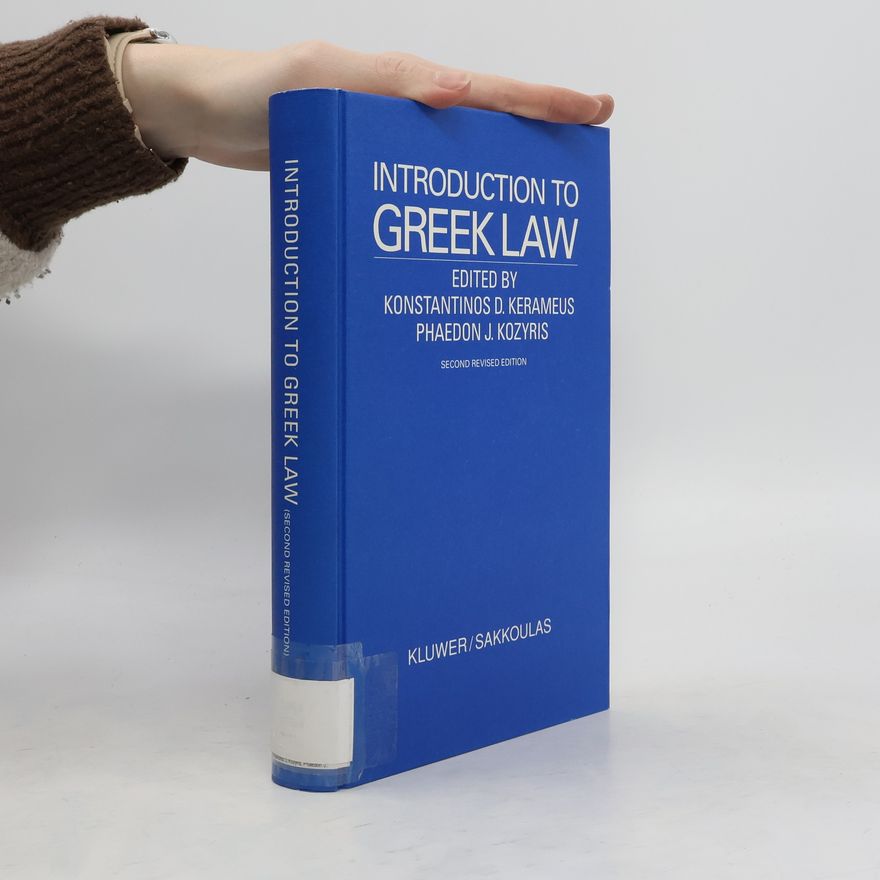 Phaedon John Kozyris Introduction to Greek Law