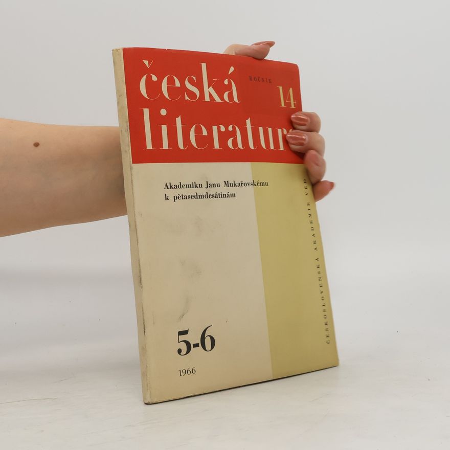 Various authors Česká literatura. Ročník 14. 5-6/1966