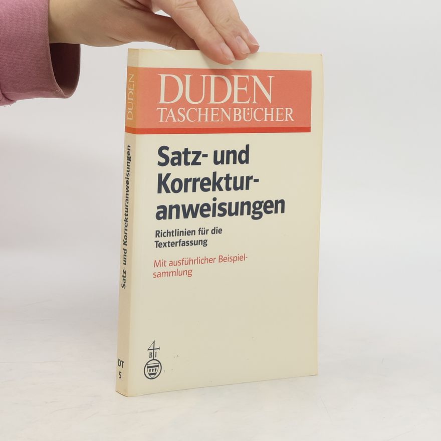 Friedrich Wilhelm Weitershaus Duden Satz- und Korrekturanweisungen