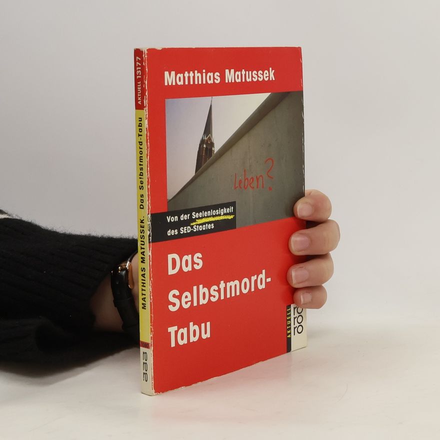 Matthias Matussek Das Selbstmord-Tabu