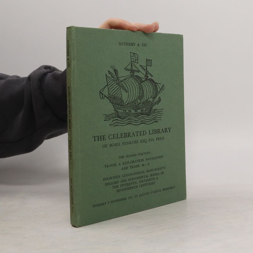 Collectif d'auteurs The Celebrated Library of Boies Penrose ESQ FSA FRGS