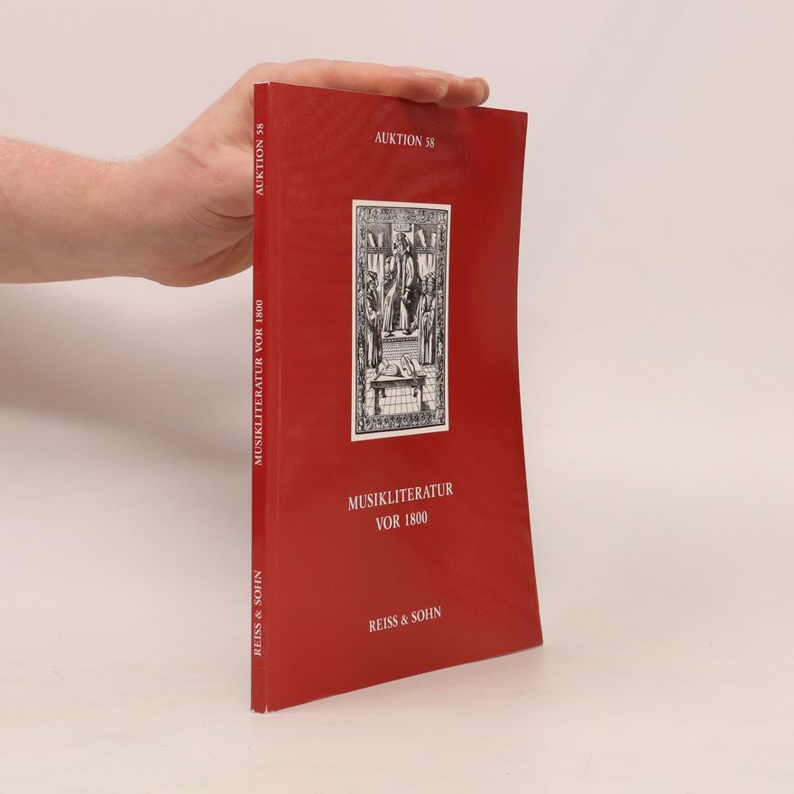 Autorenkollektiv Musikliteratur vor 1800. Books on Music printed before 1800