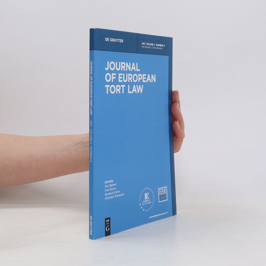 Kolektív autorov Journal of European Tort Law. Volume 2. Number 3