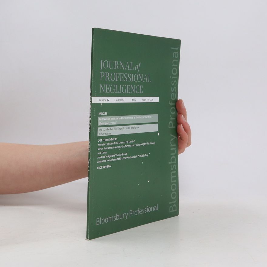 Various authors Journal of Professional Negligence 3/2016