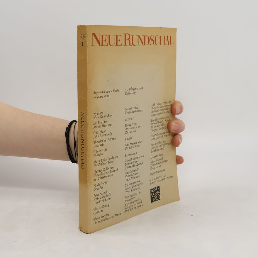 Collectif d'auteurs Neue Rundschau 75/1