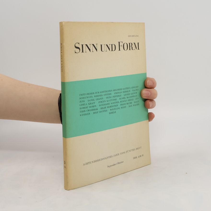 Autorenkollektiv Sinn und Form 5/1986
