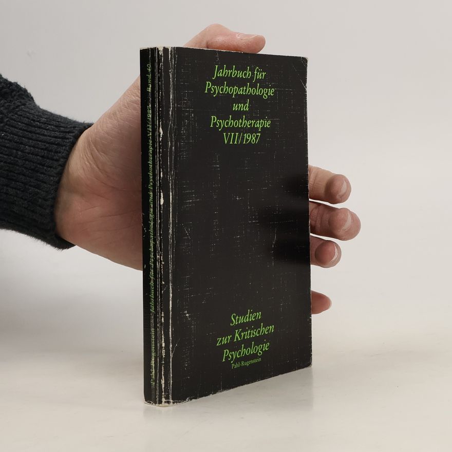 Various authors Jahrbuch für Psychopathologie und Psychotherapie VII/1987