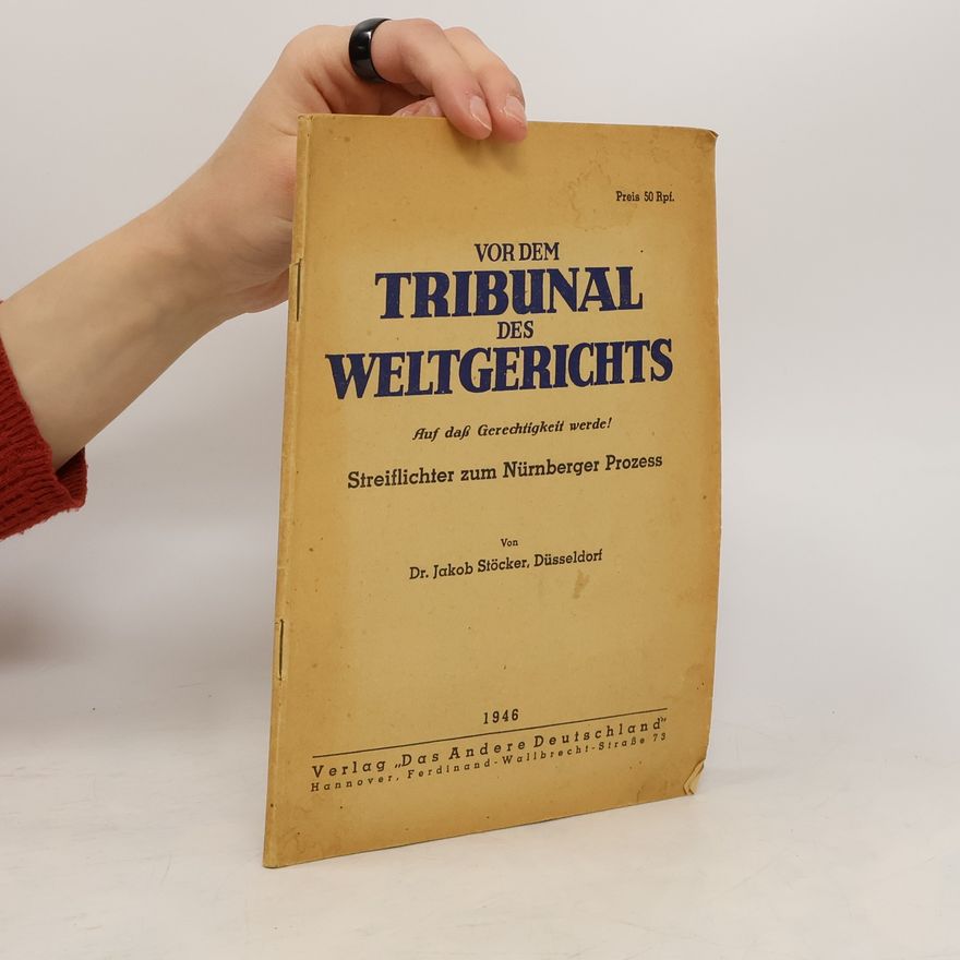 Various authors Vor dem Tribunal des Weltgerichts