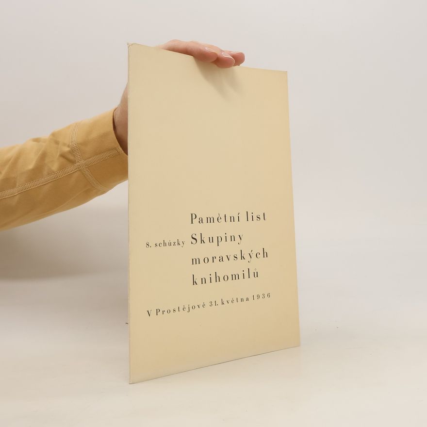 Collectif d'auteurs Pamětní list 8. schůzky Skupiny moravských knihomilů
