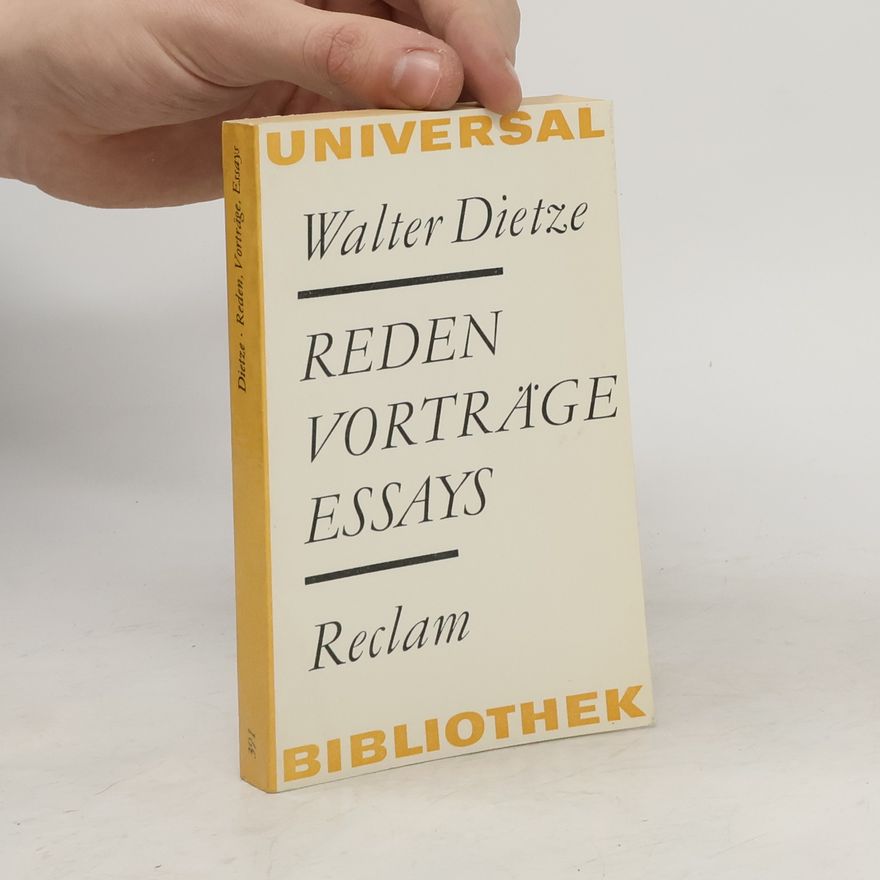 Walter Dietze Reden Vorträge Essays