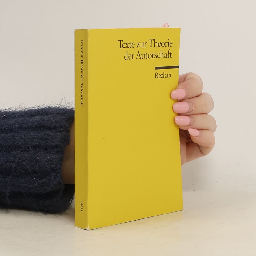 Fotis Jannidis Texte zur Theorie der Autorschaft