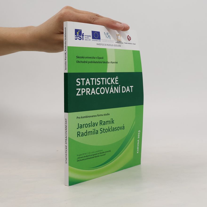 Radmila Stoklasová Statistické zpracování dat. Pro kombinovanou formu studia