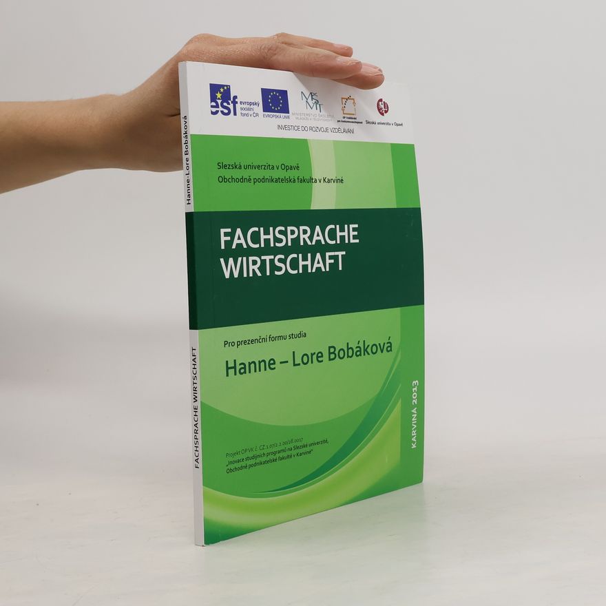 HanneLore Bobáková Fachsprache Wirtschaft : pro prezenční formu studia
