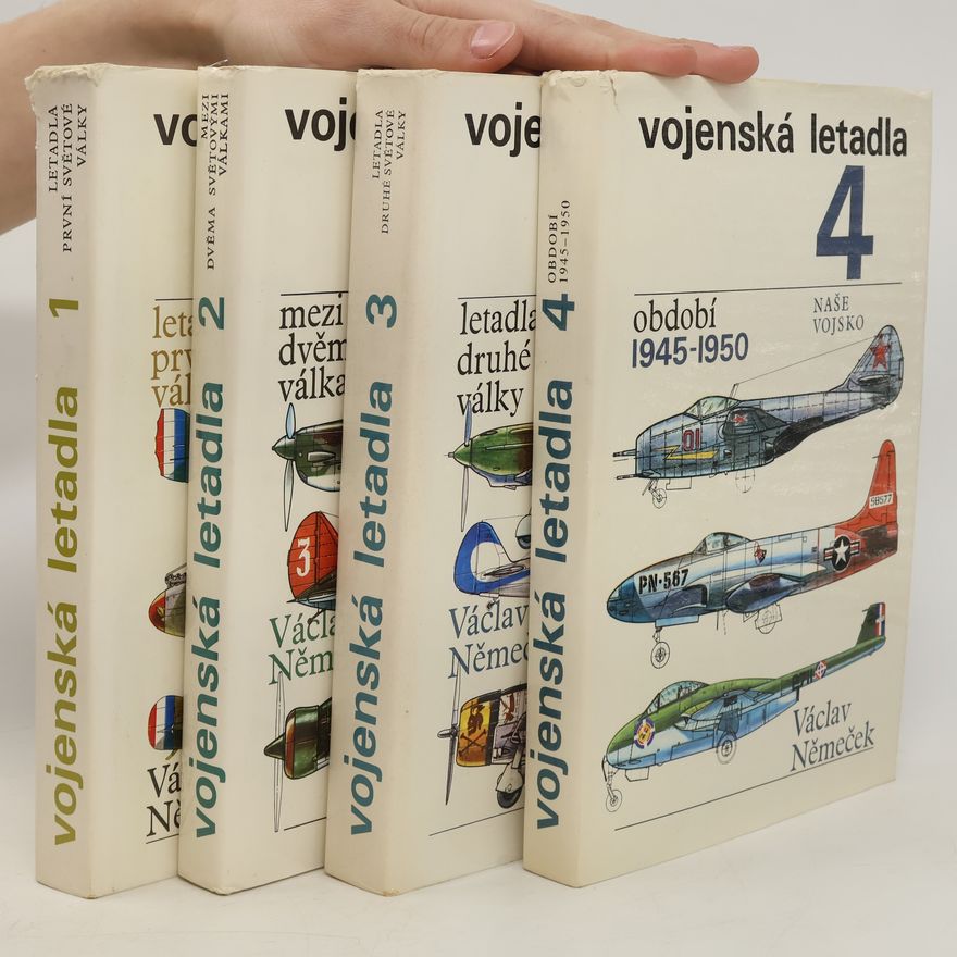Václav Němeček Vojenská letadla I-IV (4 svazky, nekompletní)