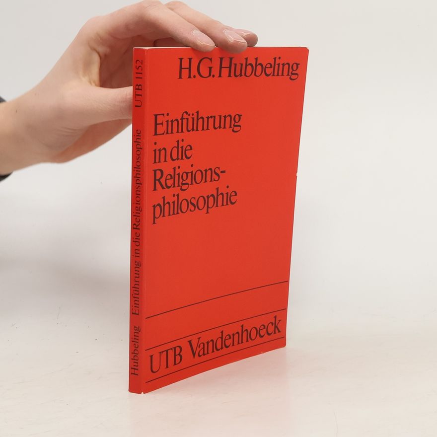 Hubertus Gezinus Hubbeling Einführung in die Religionsphilosophie