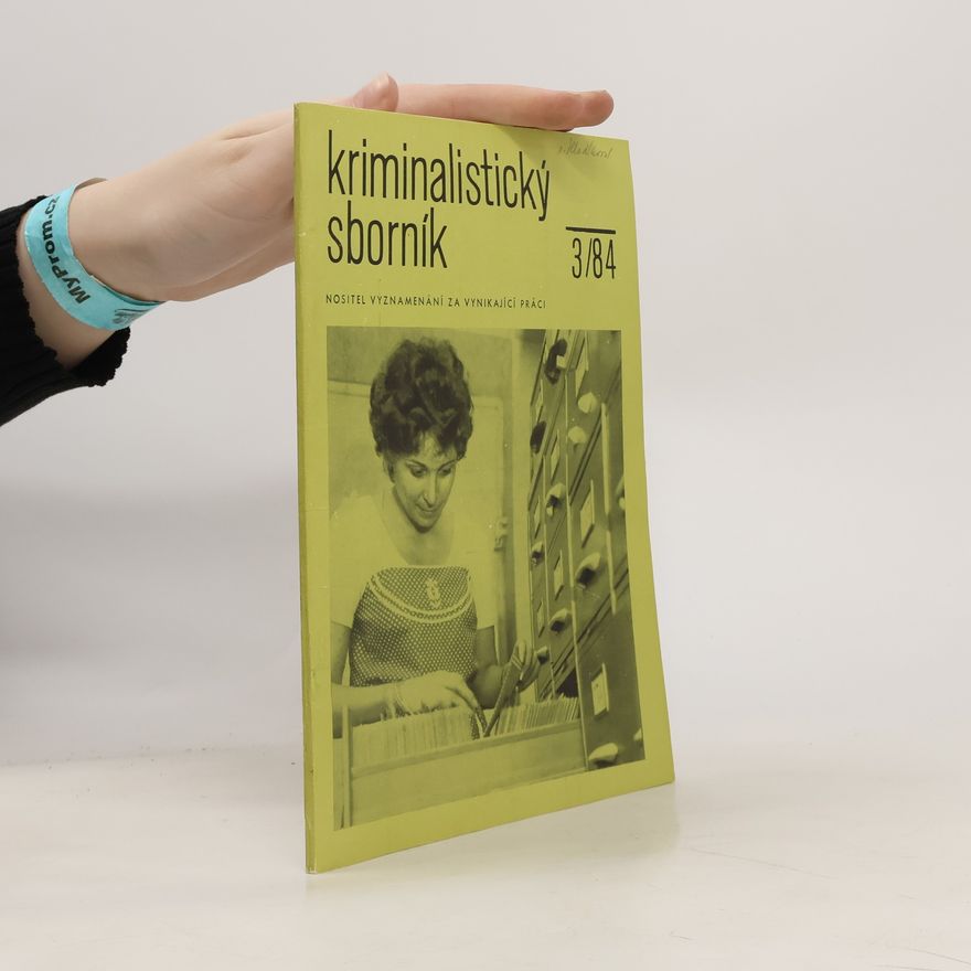 Collectif d'auteurs Kriminalistický sborník 3/1984
