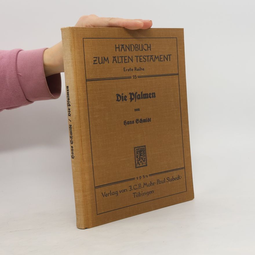 Hans Schmidt Die Psalmen