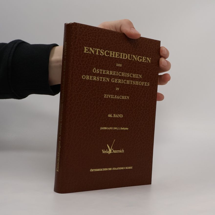 Kolektív autorov Entscheidungen des österreichischen Obersten Gerichtshofes in Zivilsachen. Band 66