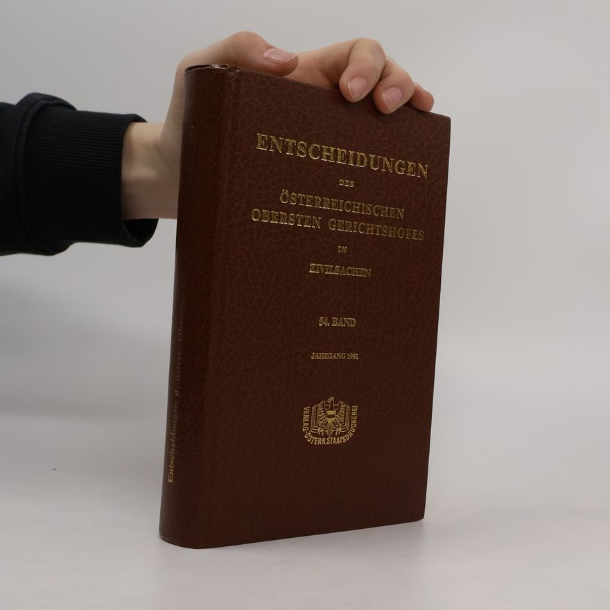 Kolektív autorov Entscheidungen des Österreichischen Obersten Gerichtshofes in Zivilsachen 54