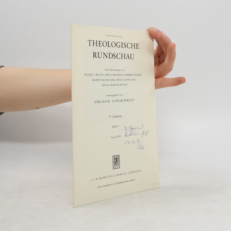 Lothar Perlitt Theologische Rundschau