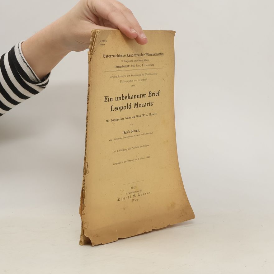 Erich Schenk Ein unbekannter Brief Leopold Mozarts