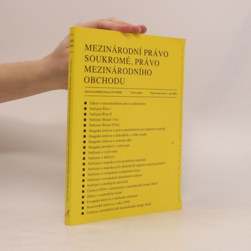 Matěj Hlavsa Mezinárodní právo soukromé, právo mezinárodního obchodu