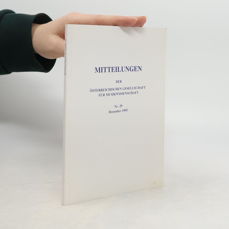 Autorenkollektiv Mitteilungen der Österreichischen Gesellschaft für Musikwissenschaft
