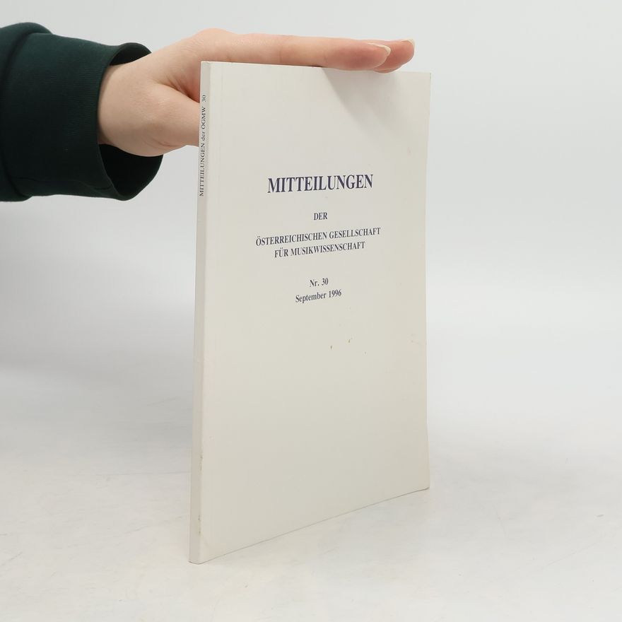 Autorenkollektiv Mitteilungen der Österreichischen Gesellschaft für Musikwissenschaft