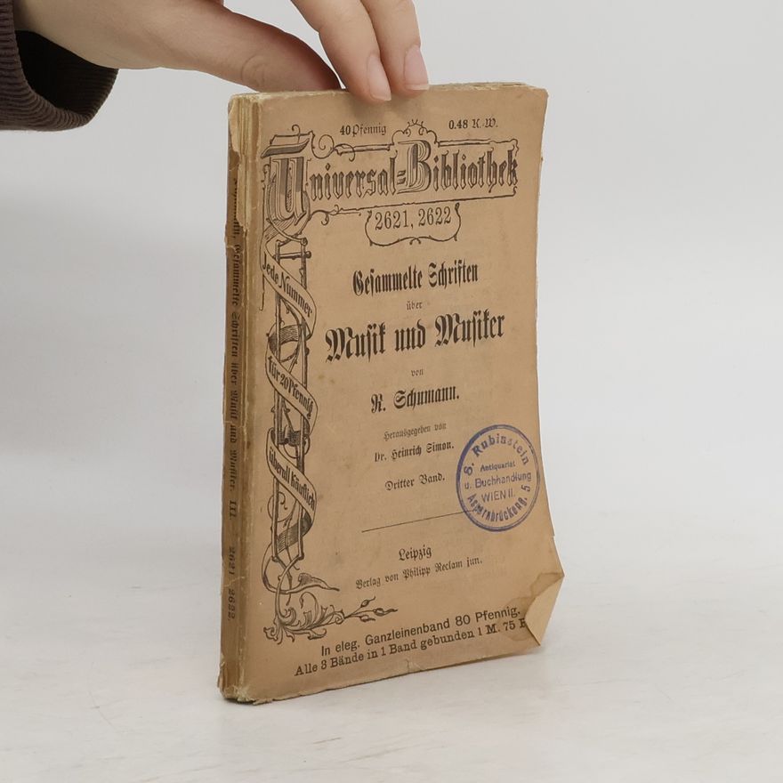 Robert Schumann Gesammelte Schriften uber Musik und Musiker Gesammelte Schriften uber Musik und Musiker 3