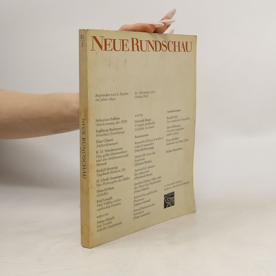 Collectif d'auteurs Neue Rundschau 3/81