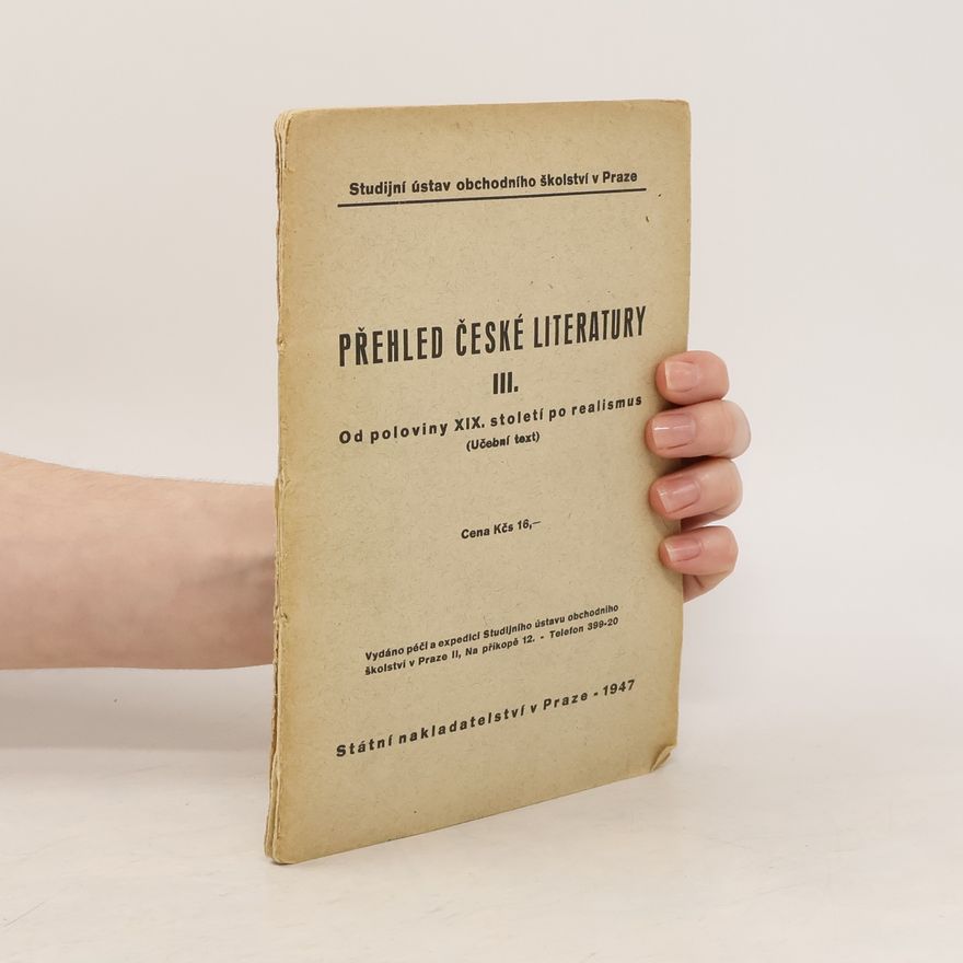 Various authors Přehled české literatury III.