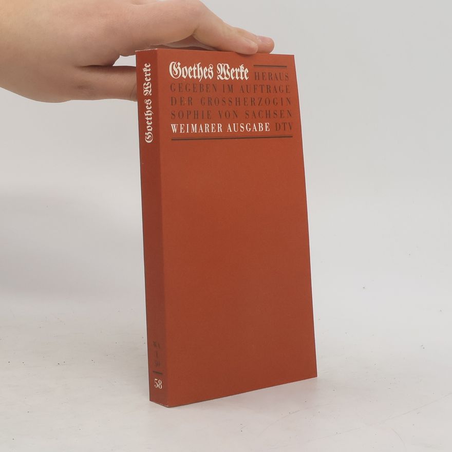 Johann Wolfgang von Goethe Goether Werke 50. Band