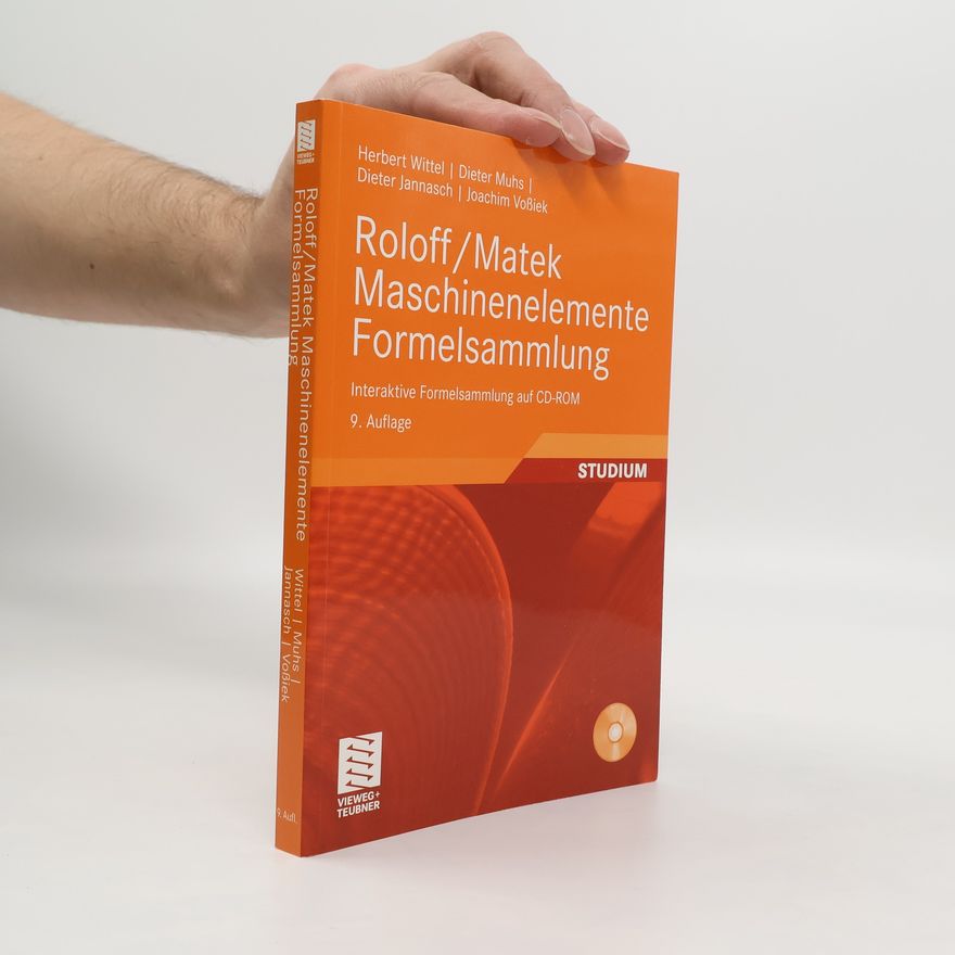 Herbert Wittel Roloff/Matek Maschinenelemente Formelsammlung