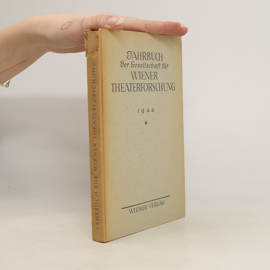 Autorenkollektiv Jahrbuch der Gesellschaft für wiener Theaterforschung