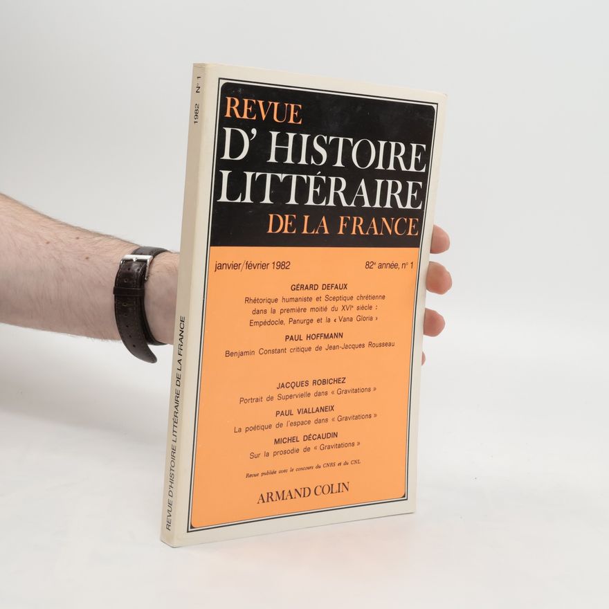 Kolektiv autorů Revue d'Historie littéraire de la France. 1-2/1982