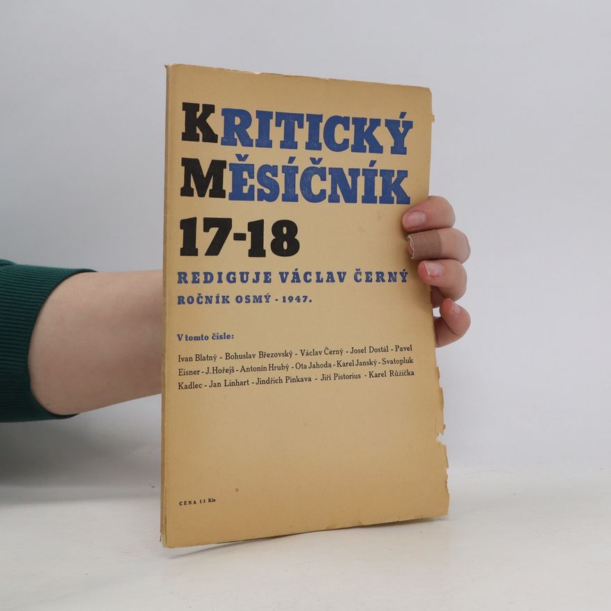 Václav Černý Kritický měsíčník 17-18