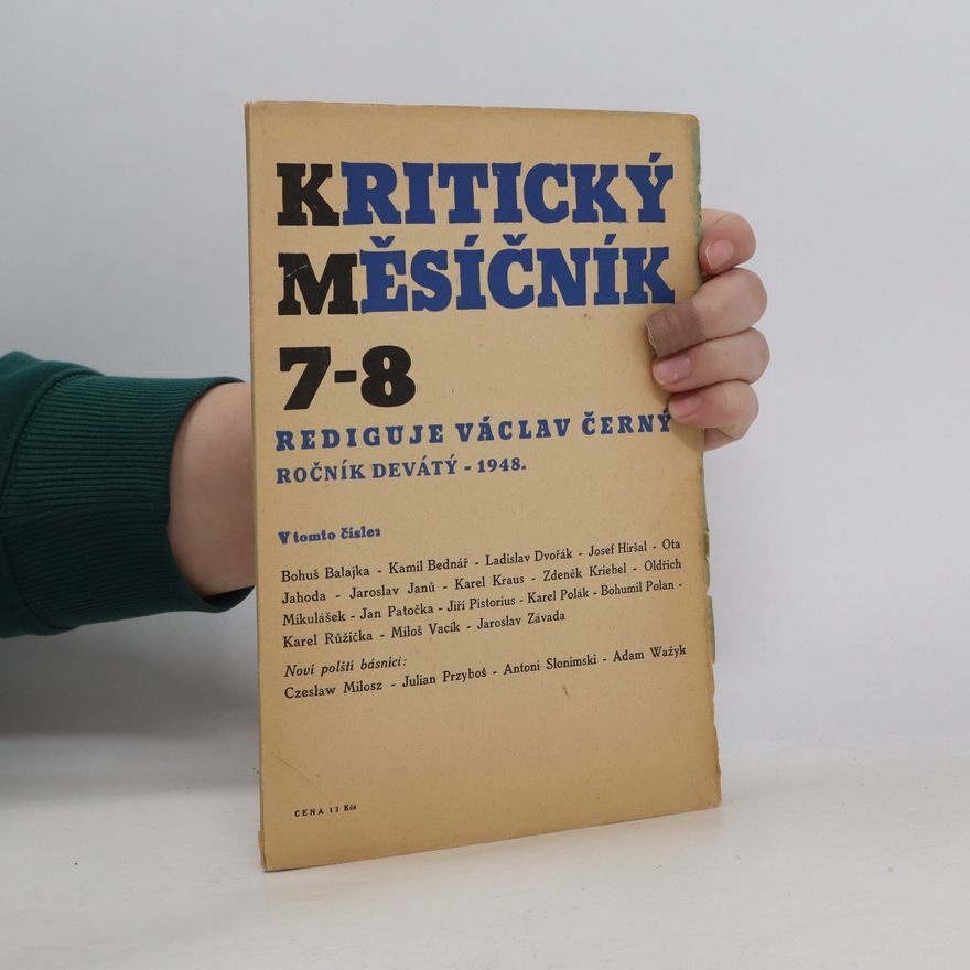 Václav Černý Kritický měsíčník 7-8/1948