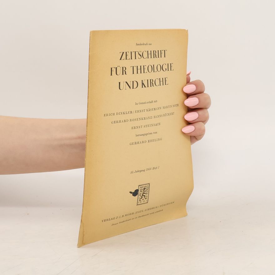 Gerhard Ebeling Zeitschrift für Theologie und Kirche