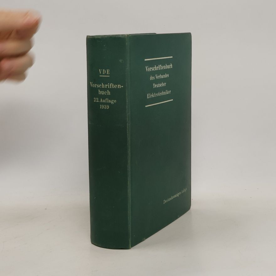 Various authors Vorschriftenbuch des Verbandes Deutscher Elektrotechniker