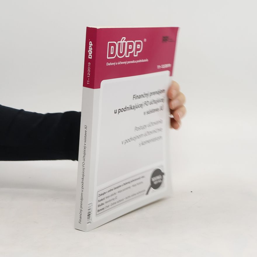 Kolektív autorov Finančný prenájom u podnikajúcej DO účtujúcej v sústave JÚ 11-12/2019