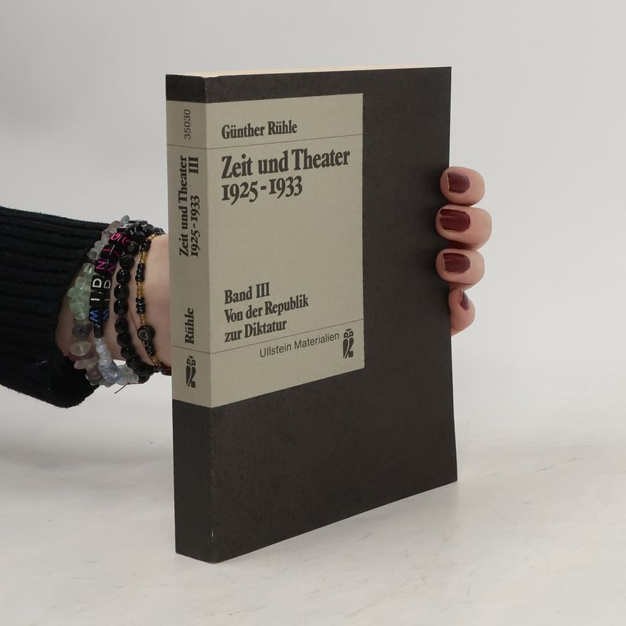 Günther Rühle Zeit und Theater