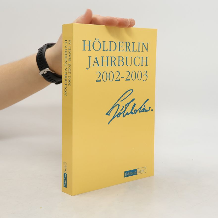 Collectif d'auteurs Hölderlin Jahrbuch 2002-2003