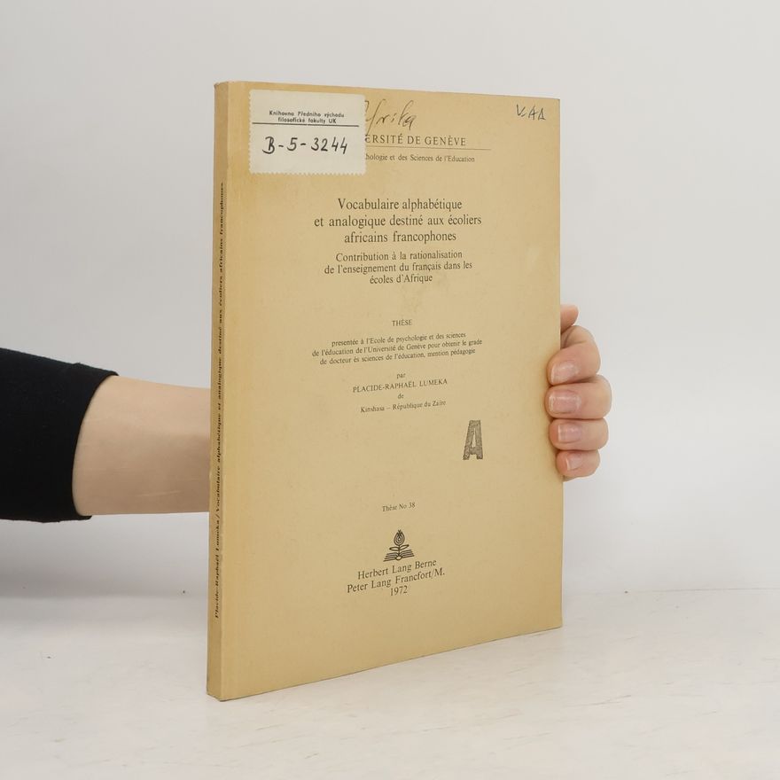 Autorenkollektiv Vocabulaire alphabétique et analogique destiné aux écoliers africains francophones