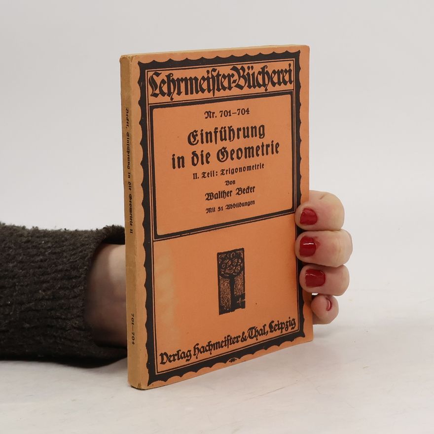 Walther Becker Einführung in die Geometrie