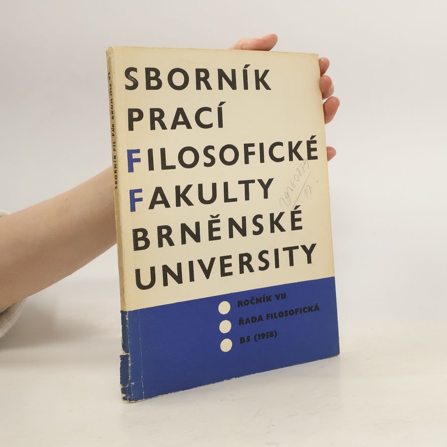Kolektiv autorů Sborník prací filosofické fakulty Brněnské university