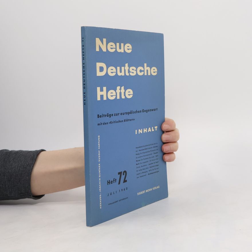 Various authors Neue Deutsche Hefte. Heft 72