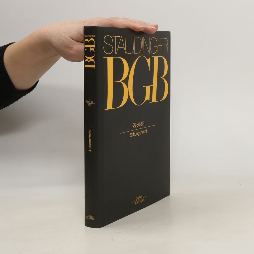 Julius von Staudinger Staudinger BGB I §§ 80-89 2011